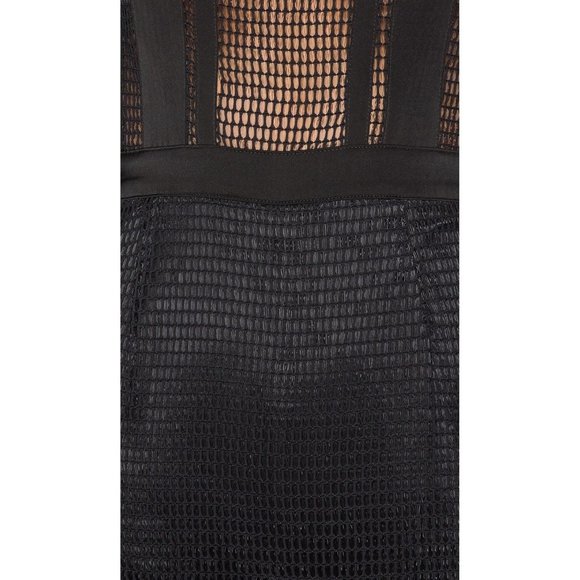 NBD Sabrina Small Black Sheer Mesh Net Sexy Romper Dress Revolve.com - Picture 4 of 16